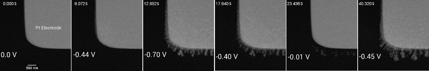 growth and etching process of Cu dendrites