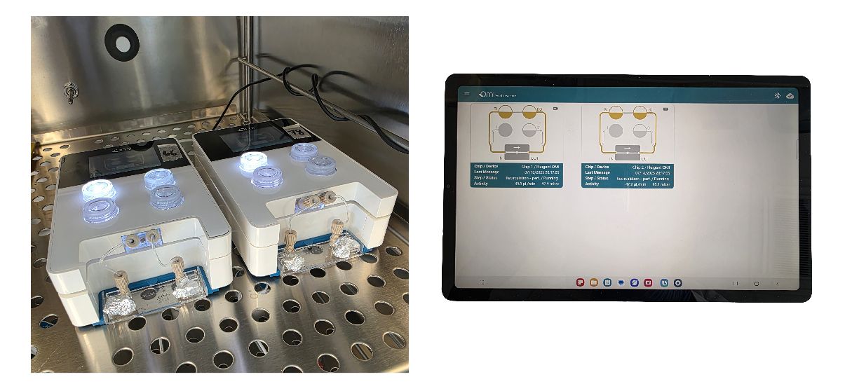 Dual Omi's running inside an incubater