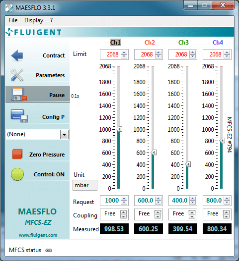 Fluigent MAESFLO software