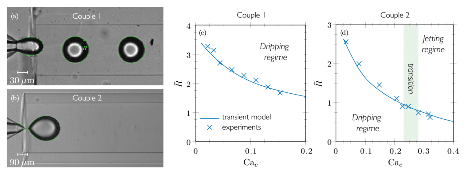 formation of water drops in mineral oil