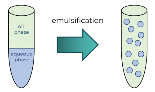 Principle of the emulsion