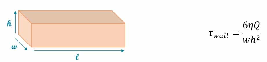 Shear stress calculation in rectangular channel