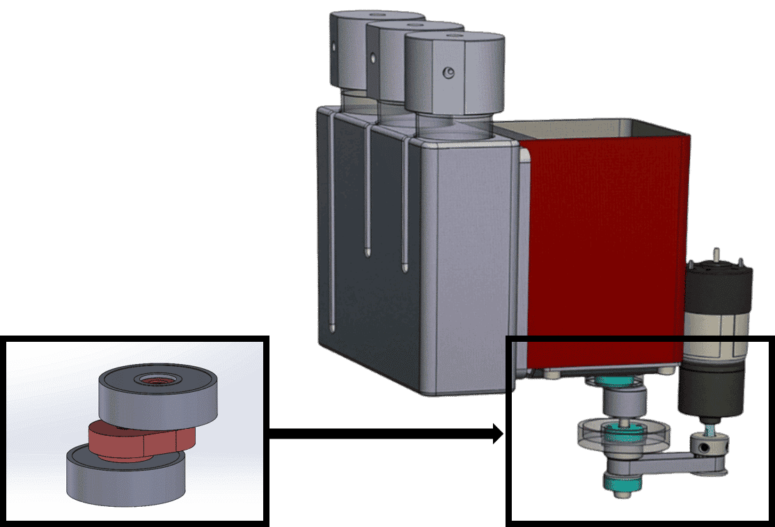 liquid stirring module integrated with temperature control