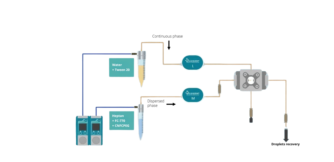 Complex emulsion setup