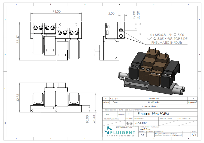 Drawing Flow controller Pressure Manifold