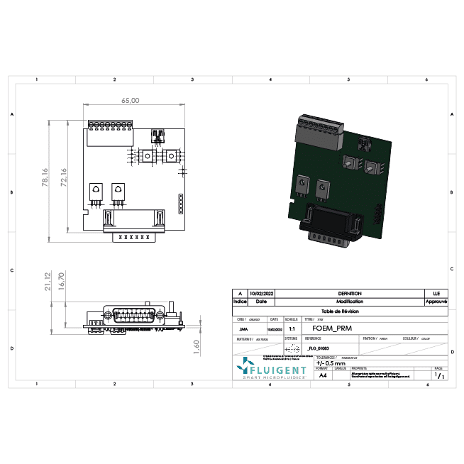 Drawing Fluigent Pressure module