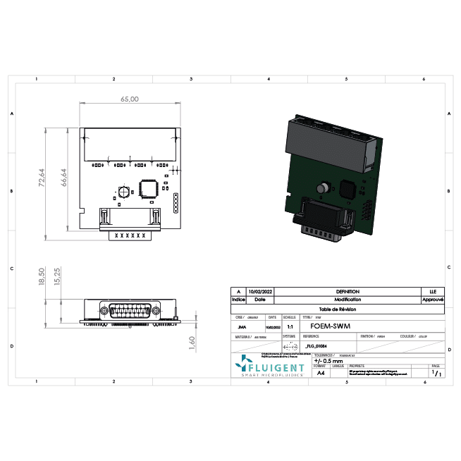 Drawing Fluigent Switch module