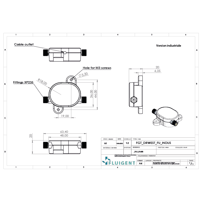 Drawing OEM Flow Sensor Assembly