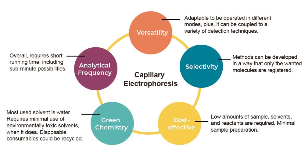 diagram of the advantages of capillary electrophoresis