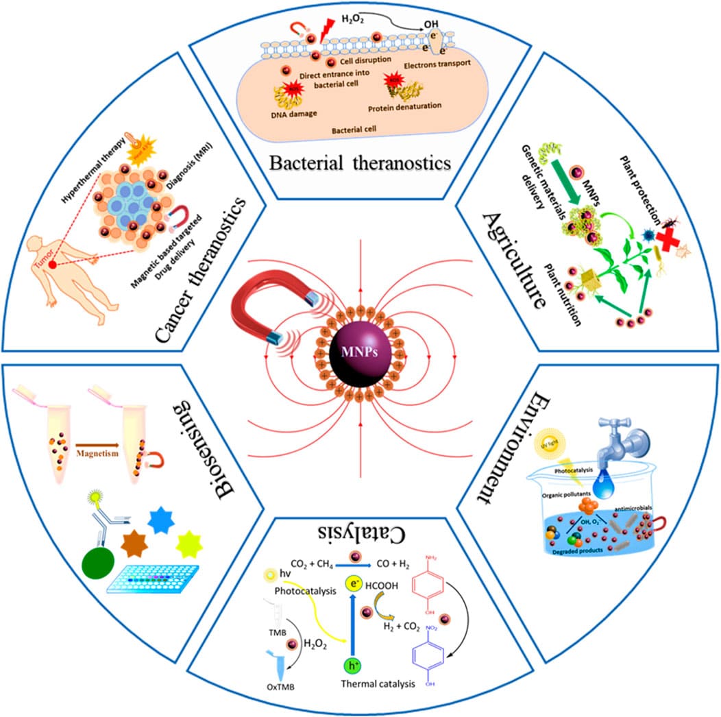 graph of the application of magnetic nanoparticle