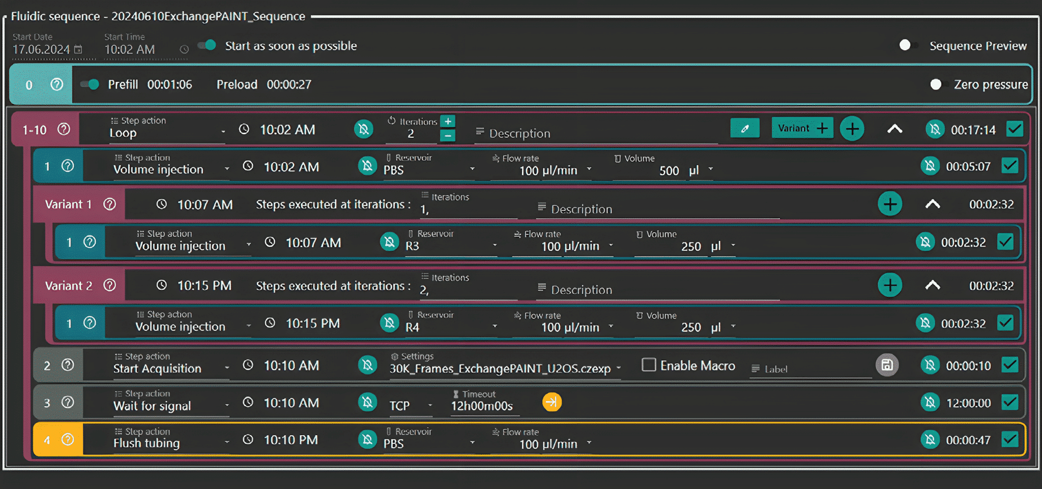Aria workflow